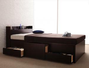  customer construction outlet attaching chest bed Spassshu perth thin type standard bonnet ru coil with mattress dark brown 