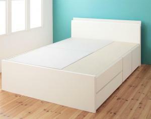  construction installation attaching made in Japan _ shelves * outlet attaching _ high capacity chest bed Auxiliuma comb rim bed frame only double white 