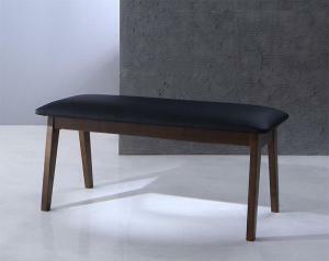  high-back chair walnut material sliding flexible type dining Gemini Gemini bench 2P black 