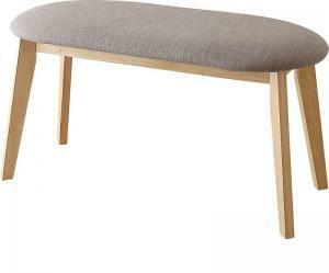  construction installation attaching Northern Europe taste dining Lucks lux bench natural 2P ivory 