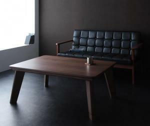 モダンデザインフラットヒーターこたつテーブル Valeri ヴァレーリ 長方形(75×105cm) ウォールナットブラウン
