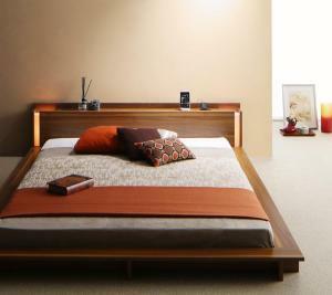  modern light * shelves * outlet attaching design fro Arrow bed Makati maca ti walnut Brown white 