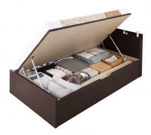  domestic production tip-up storage bed Renati-DB Rena -chi dark brown multi las super spring mattress attaching dark brown 