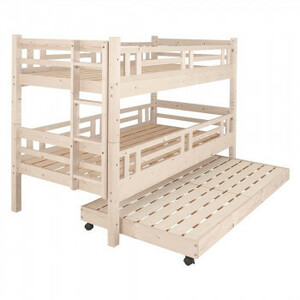  бесплатная доставка натуральное дерево платформа из деревянных планок 3 уровень bed одиночный 3 ступенчатый белый JNL-200-3DW