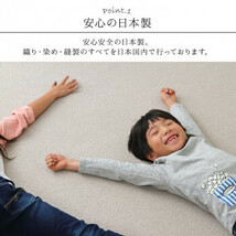 日本製 カーペット 無地 江戸間 3畳 約176×261cm ナチュラル 4728039_画像2