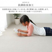 日本製 カーペット 無地 江戸間 3畳 約176×261cm ピンク 4728139_画像3