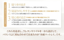 日本人技術者設計 快眠マットレス　ホテルスタンダード ボンネルコイル EVA エヴァ キング ホワイト_画像6