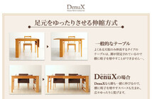 三段階伸縮式 シェルフ付きダイニングセット DenuX ディナックス ベンチ別売りカバー 2P アイボリー_画像6