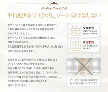 日本人技術者設計 快眠マットレス　ホテルスタンダード ポケットコイル硬さ：ソフト EVA エヴァ セミダブル ホワイト_画像9