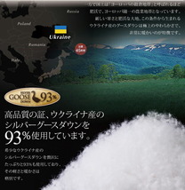 日本製ウクライナ産グースダウン93% ロイヤルゴールドラベル羽毛掛布団単品 Bloom ブルーム キング ブラウン_画像6