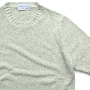 ◇◆Settefili Cashmere（セッテフィーリ カシミア）/タイルに包まれているかのようなコットンシルクパイルカットソー【46(S)】/3.6万