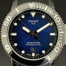 【専用箱有】ティソ/TISSOT/シースター/T120.40/パワーマチック80/メンズ腕時計/男性/自動巻/ブルー/付属品有/動作良好/純正_画像4