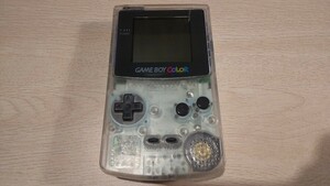 ゲームボーイカラー　スケルトン　動作確認OK 電池のふた無し　GAME BOY COLOR　クリア