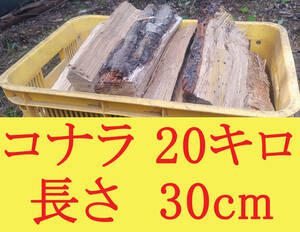 [ approximately 20 kilo ] konara oak 30cm* dry firewood large break up * fireplace * wood stove * camp *[ Ooita prefecture departure ]