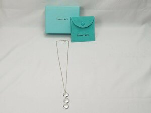 △488△【中古】TIFFANY&Co. ティファニー シルバーネックレス 3連 サークル ディスク ラウンド