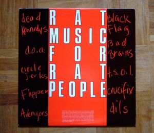 ハードコア コンピ ★★ RAT MUSIC FOR RAT PEOPLE - LP★★ D.O.A. / BLACK FLAG / CRUCIFIX / BAD BRAINS / CIRCLE JERKS / オリジナル盤