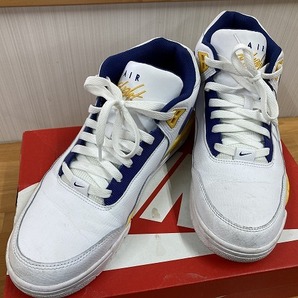 中古 NIKE FLIGHT LEGACY ナイキ フライト レガシー BQ4212-102 28cm ホワイト パープル レイカーズ lakers US10 箱付き（M7152）の画像1