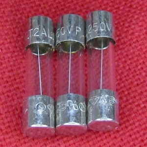 SZ12 glass tube fuse φ5×20mm 2A/250V 10 pcs set 