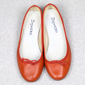 レペット Repetto フランス製 オレンジ レザー 高級 フランス製 バレエシューズ フラットシューズ パンプス レディース