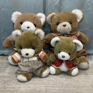 9123 サンアロ クマぬいぐるみ 4つ まとめて レトロ クマのマック