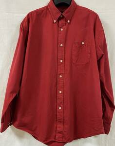 R-169 本場アメカジ輸入古着シャツ ALEXANDER JULIAN 赤 長袖ボタンダウンシャツ　XL (US-FIT) 