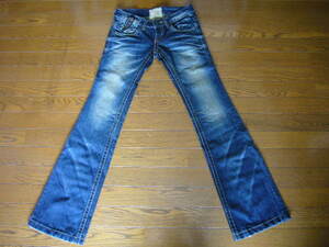 LOLITA JEANS　ロリータジーンズ　ダメージ加工フレアブーツカットデニム　W27 ②