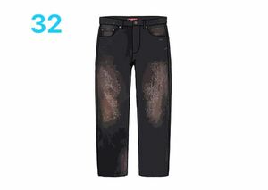 Supreme Distressed Loose Fit Selvedge Jean "Washed Black"