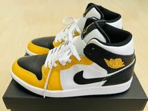 【美品】NIKE ナイキ AIR JORDAN 1 MID エアジョーダン1 ミッド Yellow Ochre イエローオークル DQ8426-701/27cm_画像3