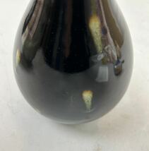 花瓶 花入 花器 フラワーベース 陶器 インテリア 壺 生花 和風 ブラック/ブラウン BK/BR_画像10
