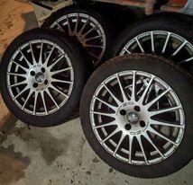 中古品　プジョー車専用　スタッドレス4本セット　OZツーリスモ＆コンチネンタルレクター　205/50R17_画像1