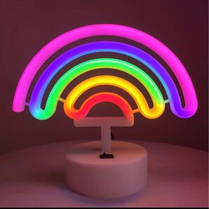 ネオンライト LED スタンド 照明 ネオン イルミネーション 虹 レインボー
