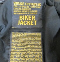 ★ビンテージ55★ 羊革 BIKERJACKEＴ バイカージャケット 黒 ウィメンズ かっこいい 革ジャン ポケット付き 内ポケット ヴィンテージ_画像5