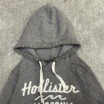 HOLLISTER ホリスター スウェット パーカー プルオーバー サイズM グレー 灰色 メンズ トップス 最落なし （P16）_画像3