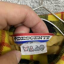 DESCENTE デサント 長袖シャツ ネルシャツ チェックシャツ イエロー 黄色 メンズ トップス 最落なし （S16）_画像6