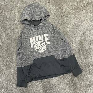 NIKE ナイキ スウェット パーカー プルオーバー サイズL グレー 灰色 キッズ 子供服 トップス 最落なし （U16）