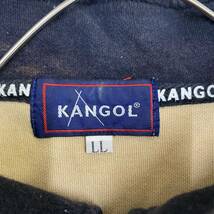 KANGOL カンゴール スウェット トレーナー ハーフジップ サイズLL ブラウン 茶色 メンズ トップス 最落なし （F17）_画像6