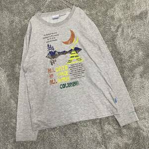 Columbia コロンビア 長袖Tシャツ 長袖カットソー ロンT サイズM グレー 灰色 メンズ トップス 最落なし （S17）