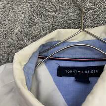 TOMMY HILFIGER トミーヒルフィガー 長袖シャツ サイズS ホワイト 白 メンズ トップス 最落なし （U17）_画像8