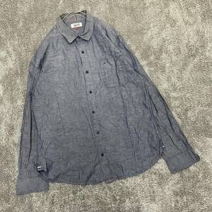 HILFIGER DENIM ヒルフィガーデニム 長袖シャツ サイズXL ブルー 青 メンズ トップス 最落なし （X17）