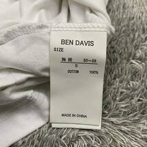 BEN DAVIS ベンデイビス 長袖Tシャツ 長袖カットソー ロンT サイズS ホワイト 白 メンズ トップス 最落なし （Y17）_画像7