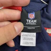 NFL ナショナルフットボールリーグ PATRIOTS ペイトリオッツ 長袖Tシャツ ハーフジップ サイズLL ネイビー 紺色 キッズ 最落なし （Y17）_画像6