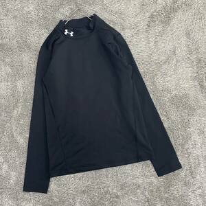 UNDER ARMOUR アンダーアーマー 長袖Tシャツ 長袖カットソー ハイネック サイズXL ブラック 黒 キッズ 子供服 トップス 最落なし （Y17）