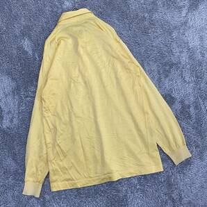 DAKS ダックス 長袖シャツ 長袖ポロシャツ サイズM イエロー 黄色 メンズ トップス 最落なし （J18）の画像2
