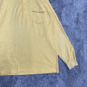 DAKS ダックス 長袖シャツ 長袖ポロシャツ サイズM イエロー 黄色 メンズ トップス 最落なし （J18）の画像5