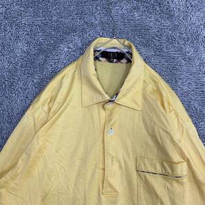 DAKS ダックス 長袖シャツ 長袖ポロシャツ サイズM イエロー 黄色 メンズ トップス 最落なし （J18）の画像3