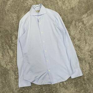 Maker's Shirt鎌倉 鎌倉シャツ 長袖シャツ ブルー 青 メンズ トップス 最落なし （L18）の画像1