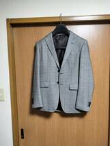 Mr.JUNKO ミスタージュンコ ストライプ 柄 スーツ セットアップ テーラード ジャケット パンツ スラックス ブルー系 メンズ A5_画像1