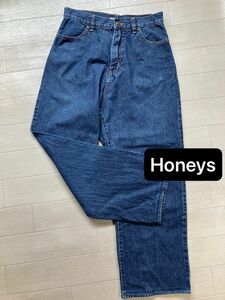 Honeys コルザ デニムパンツ ジーンズ デニム パンツワイドパンツ ストレートパンツ ボトムス カジュアルパンツ 