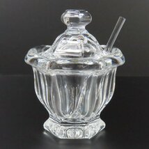 40117★1円スタート★Baccarat バカラ 新品同様美品 ミズーリ シュガーポット ジャムポット マスタードポット スプーン付 食器 クリスタル_画像1