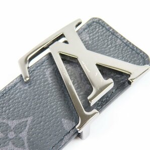 40348★1円スタート★LOUIS VUITTON ルイヴィトン 現行 LV イニシャル 40MM リバーシブル 85/34 モノグラムエクリプス M9043 ベルトの画像3